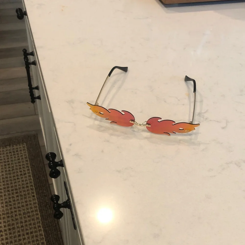 Source Unknown Red Flame Sunglasses